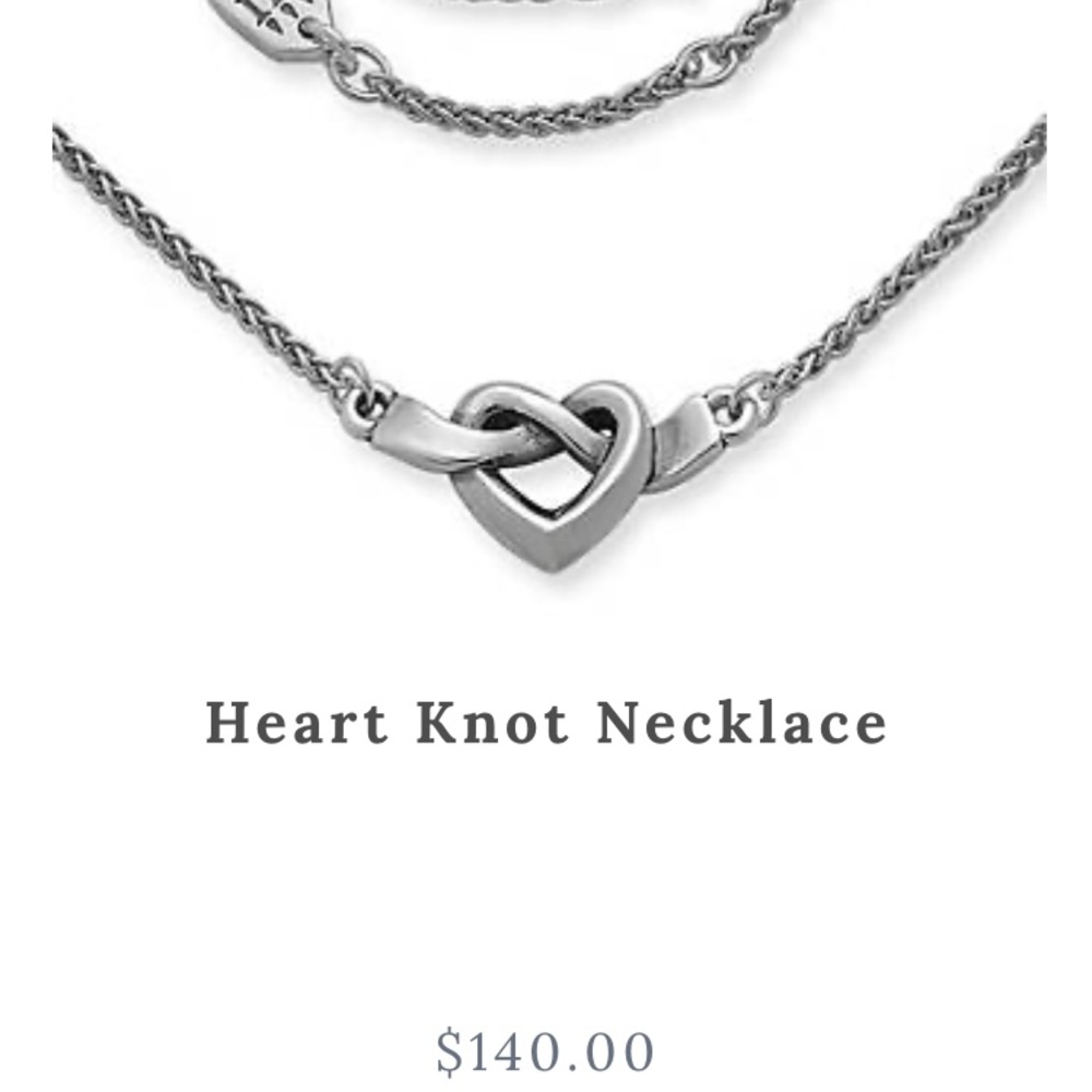 James Avery heart knot necklace